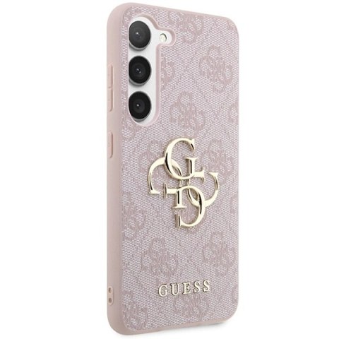 Etui Guess 4G Big Metal Logo na Samsung Galaxy S23 - różowe