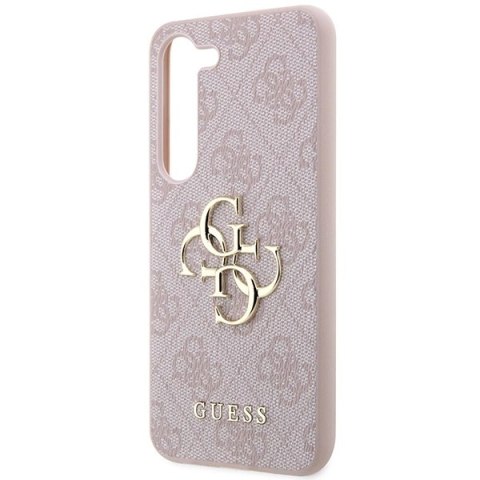 Etui Guess 4G Big Metal Logo na Samsung Galaxy S23 - różowe