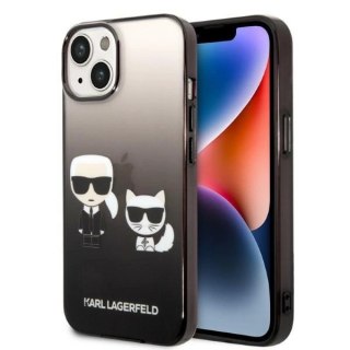 Etui Karl Lagerfeld Gradient Ikonik Karl&Choupette na iPhone 14 - czarne