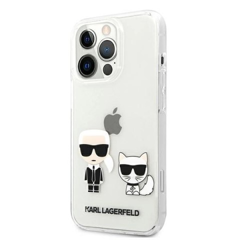 Etui Karl Lagerfeld Transparent Karl & Choupette na iPhone 13 Pro / 13 - przezroczyste