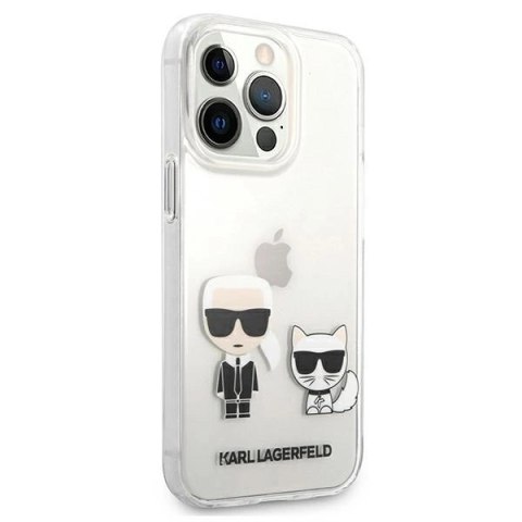 Etui Karl Lagerfeld Transparent Karl & Choupette na iPhone 13 Pro / 13 - przezroczyste