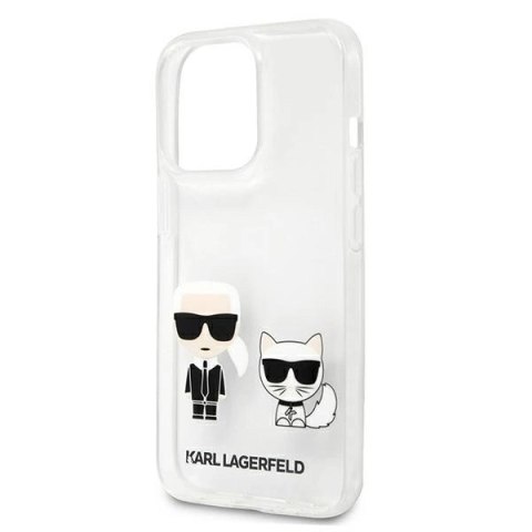 Etui Karl Lagerfeld Transparent Karl & Choupette na iPhone 13 Pro / 13 - przezroczyste