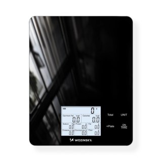 Waga kuchenna Wozinsky WIK-10 inteligentna z wyświetlaczem cyfrowym Bluetooth aplikacja - czarna