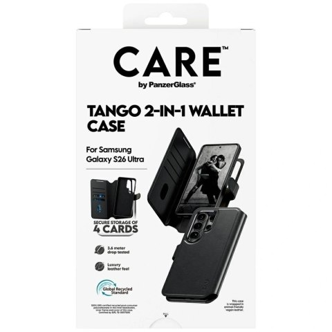Etui CARE by PanzerGlass Tango 2w1 Wallet na Samsung Galaxy S26 Ultra - czarne