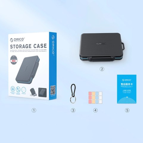 Etui na karty pamięci Black 2.5" SSD, 2.5" HDD, M.2 SSD, SD Card, Micro SD Card, CompactFlash Card, Card Readers