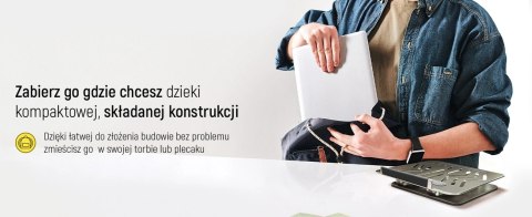 Podstawka pod laptopa, tablet Wozinsky WRS-CPY84SS aluminiowa + Gratis! podstawka do smartfona - srebrna