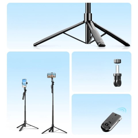 Selfie stick Phone/Camera Holder for Live Streaming with Overhead Shot Mode