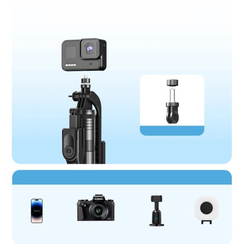 Selfie stick Phone/Camera Holder for Live Streaming with Overhead Shot Mode