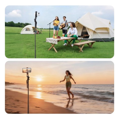 Selfie stick Phone/Camera Holder for Live Streaming with Overhead Shot Mode