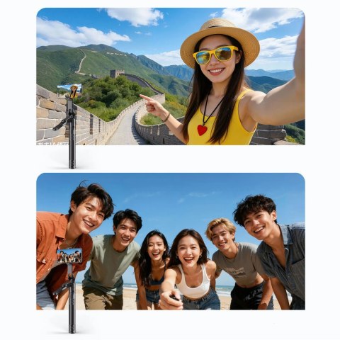 Selfie stick Universal Portable Holder for Phone/Camera/ DSLR - Advanced-with Quad-Footed Base
