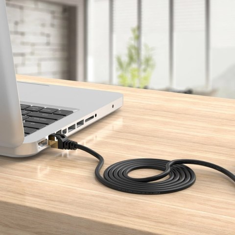 Kabel sieciowy Ethernet Orico PUG-C7 CAT7 10Gbps RJ45 internetowy LAN okrągły 1 m - czarny