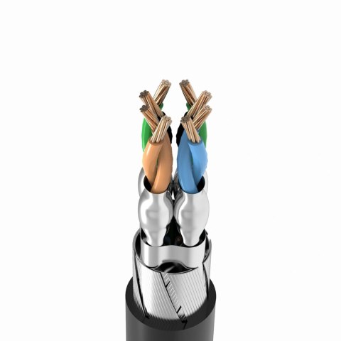 Kabel sieciowy Ethernet Orico PUG-C7 CAT7 10Gbps RJ45 internetowy LAN okrągły 1 m - czarny