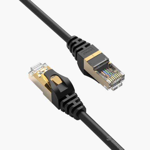 Kabel sieciowy Ethernet Orico PUG-C7 CAT7 10Gbps RJ45 internetowy LAN okrągły 10 m - czarny