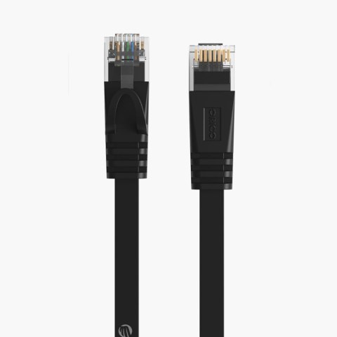 Kabel sieciowy Ethernet Orico PUG-C7B CAT7 10Gbps RJ45 internetowy LAN płaski 8 m - czarny