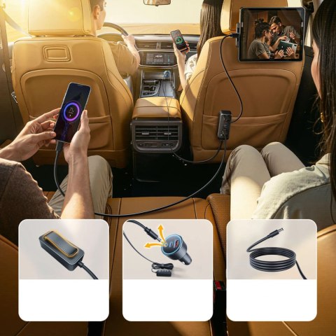 Ładowarka samochodowa ORICO ChargeClip 90W 2A4C Back Clip Multi-Port Car Charger