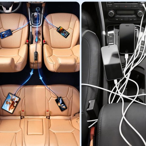 Ładowarka samochodowa ORICO ChargeClip 90W 2A4C Back Clip Multi-Port Car Charger