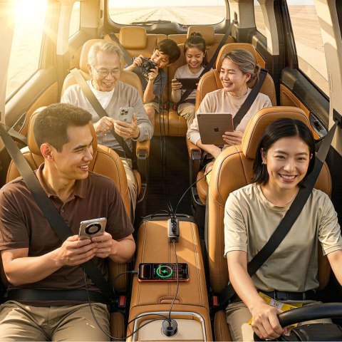 Ładowarka samochodowa ORICO ChargeClip 90W 2A4C Back Clip Multi-Port Car Charger