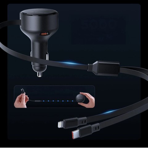Ładowarka samochodowa ORICO Dual Stretch 60W Split Extension Retractable Car Charger