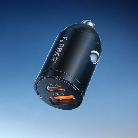 Ładowarka samochodowa ORICO MiniRing 30W 1A1C Metal Car Charger with Handle
