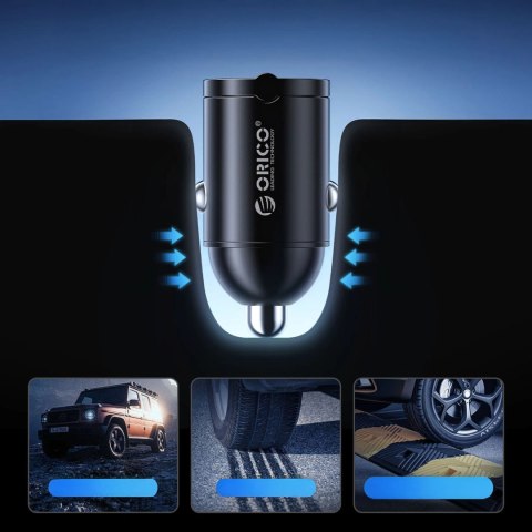 Ładowarka samochodowa ORICO MiniRing 30W 1A1C Metal Car Charger with Handle