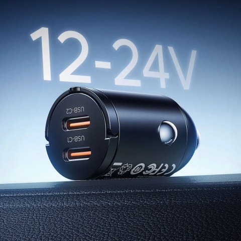 Ładowarka samochodowa ORICO MiniRing 30W Dual USB-C Zinc Alloy Car Charger