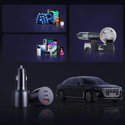 Ładowarka samochodowa ORICO PowerLink 165W 1A2C Aluminum PD Car Charger