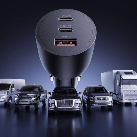 Ładowarka samochodowa ORICO PowerLink 165W 1A2C Aluminum PD Car Charger
