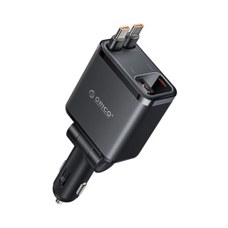 Ładowarka samochodowa ORICO Twin Reach 45W 1A3C Dual Retractable Car Charger