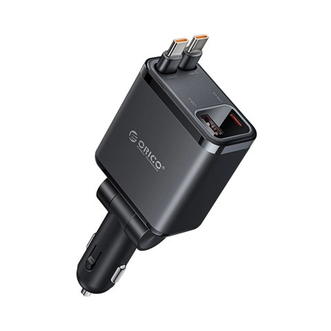 Ładowarka samochodowa ORICO Twin Reach 45W 1A3C Dual Retractable Car Charger