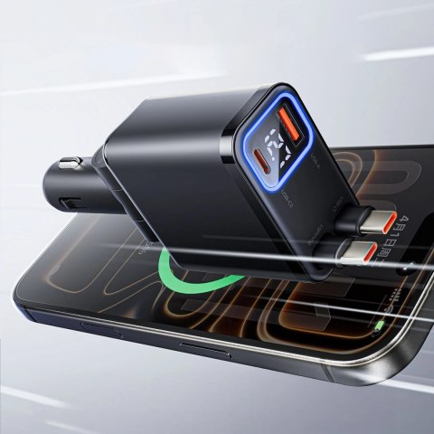 Ładowarka samochodowa ORICO Twin Reach 45W 1A3C Dual Retractable Car Charger