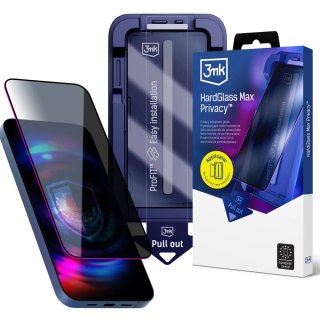 Szkło prywatyzujące 3mk Hardglass Max Privacy na iPhone 16 Pro / 17