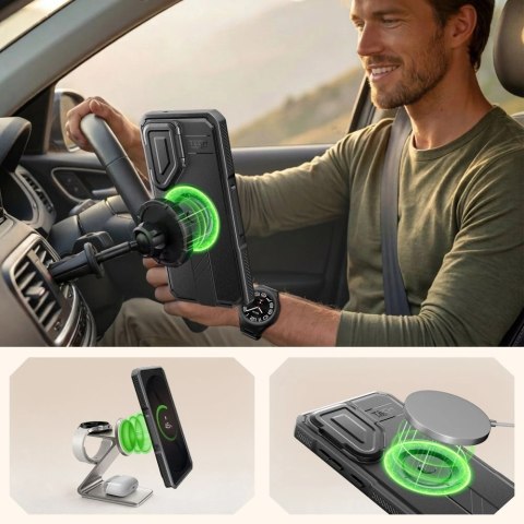 Etui Tech-Protect Kevlar MagSafe 2-Set na Samsung Galaxy S26 Ultra - czarne