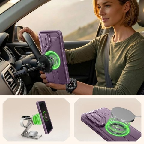 Etui Tech-Protect Kevlar MagSafe 2-Set na Samsung Galaxy S26 Ultra - czarne
