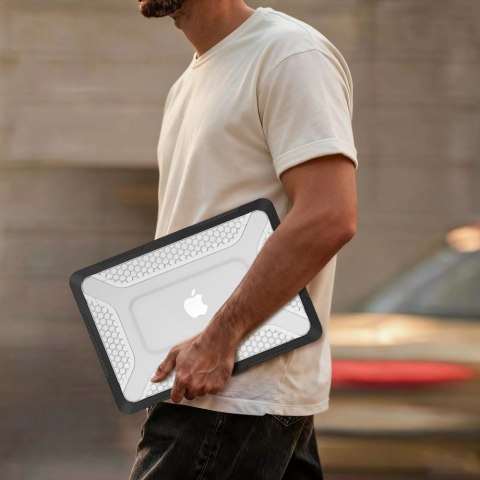 Etui Tech-Protect Kevlar Pro na MacBook Neo 13" 2026 - czarno-przezroczyste