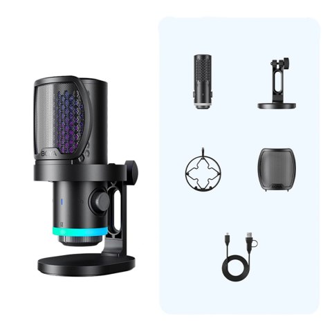 Mikrofon gamingowy BOYA CastMic G40 przewodowy USB-C - czarny