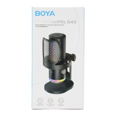 Mikrofon gamingowy BOYA CastMic G40 przewodowy USB-C - czarny