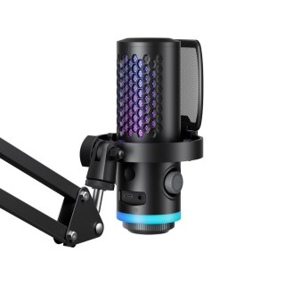 Mikrofon gamingowy BOYA CastMic G40B z ramieniem przewodowy USB-C - czarny