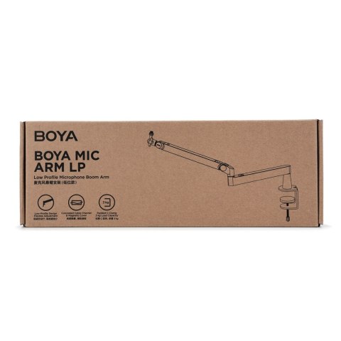 Ramię mikrofonowe BOYA MIC ARM LP niskoprofilowe z zaciskiem - czarne