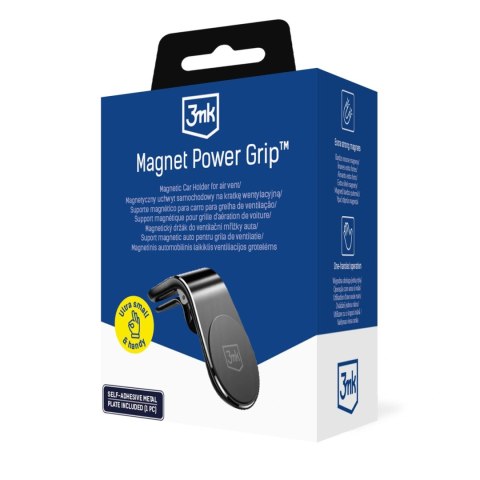 Uchwyt samochodowy 3mk Magnet Power Grip do kratki - czarny