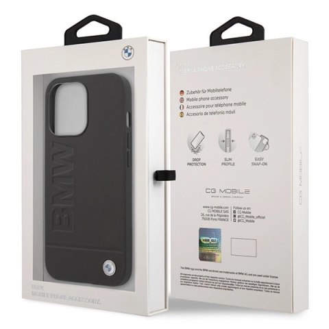 Etui BMW Signature Logo Imprint MagSafe na iPhone 14 Pro - czarne