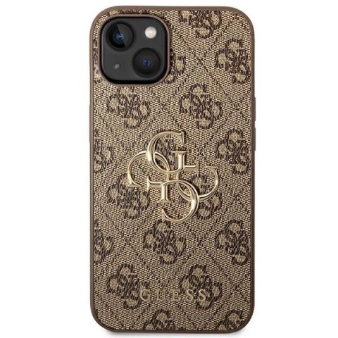 Etui Guess 4G Big Metal Logo na iPhone 14 - brązowe