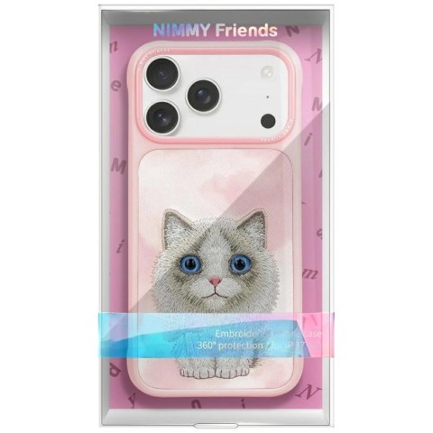 Etui Nimmy Big Eyed Pet 2.0 Cat do iPhone 17 Pro - różowe