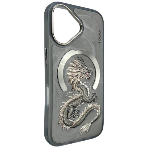 Etui Nimmy Dragon MagSafe na iPhone 16 - szare