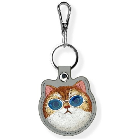 Etui Nimmy Glasses Cool Cat na lokalizator - szare