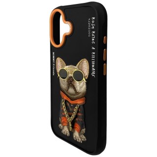 Etui Nimmy Glasses Cool Dog do iPhone 17 - czarne