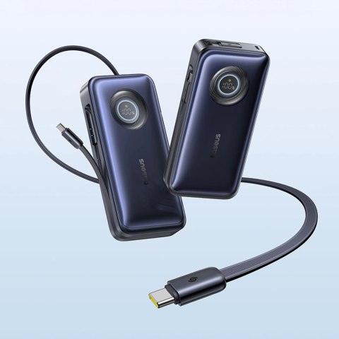 Powerbank Baseus EnerCore CR11 20000mAh 100W ze zwijanym kablami USB-C - czarny