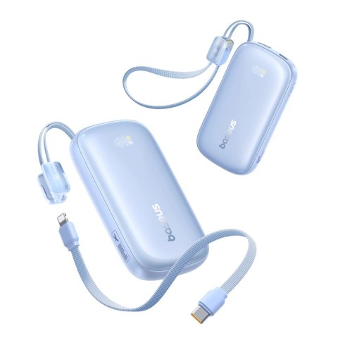 Powerbank Baseus EnerFill FC21 Qpow 3 Ultra 10000mAh 45W z odłączanym kablem USB-C/Lightning - niebieski