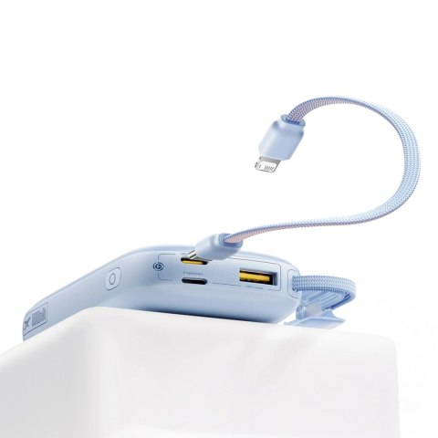 Powerbank Baseus EnerFill FC21 Qpow 3 Ultra 10000mAh 45W z odłączanym kablem USB-C/Lightning - niebieski
