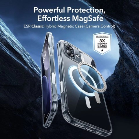Zestaw ESR Classic Hybrid MagSafe + Szkło hartowane na iPhone 17 - przezroczyste