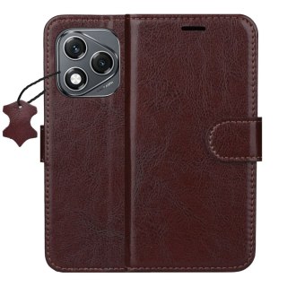Etui skórzane Smart Luxe do Honor 400 Lite brązowe